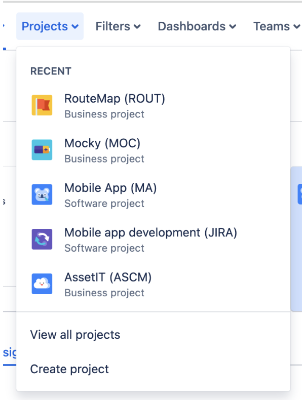 Accessing Project Roles Settings